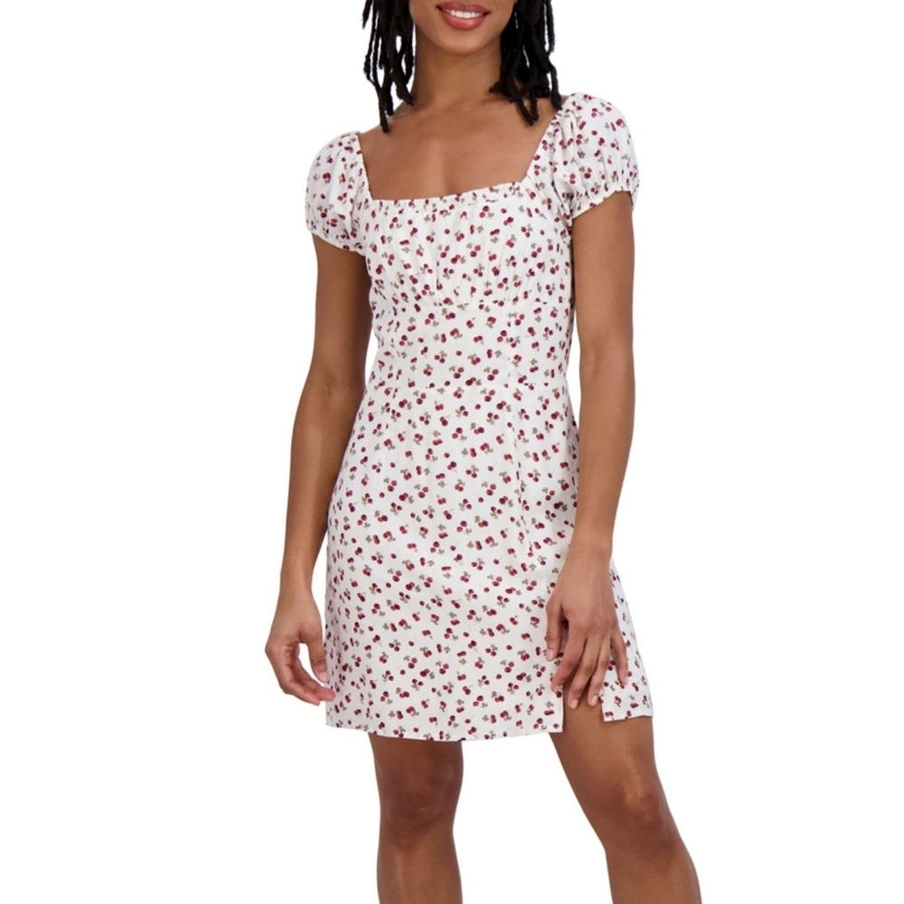 Aeropostale White and Red Floral Mini Dress